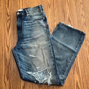 BDG UO Baggy Men's 90's Inspired Ripped/ Destroyed Denim with Sandwash